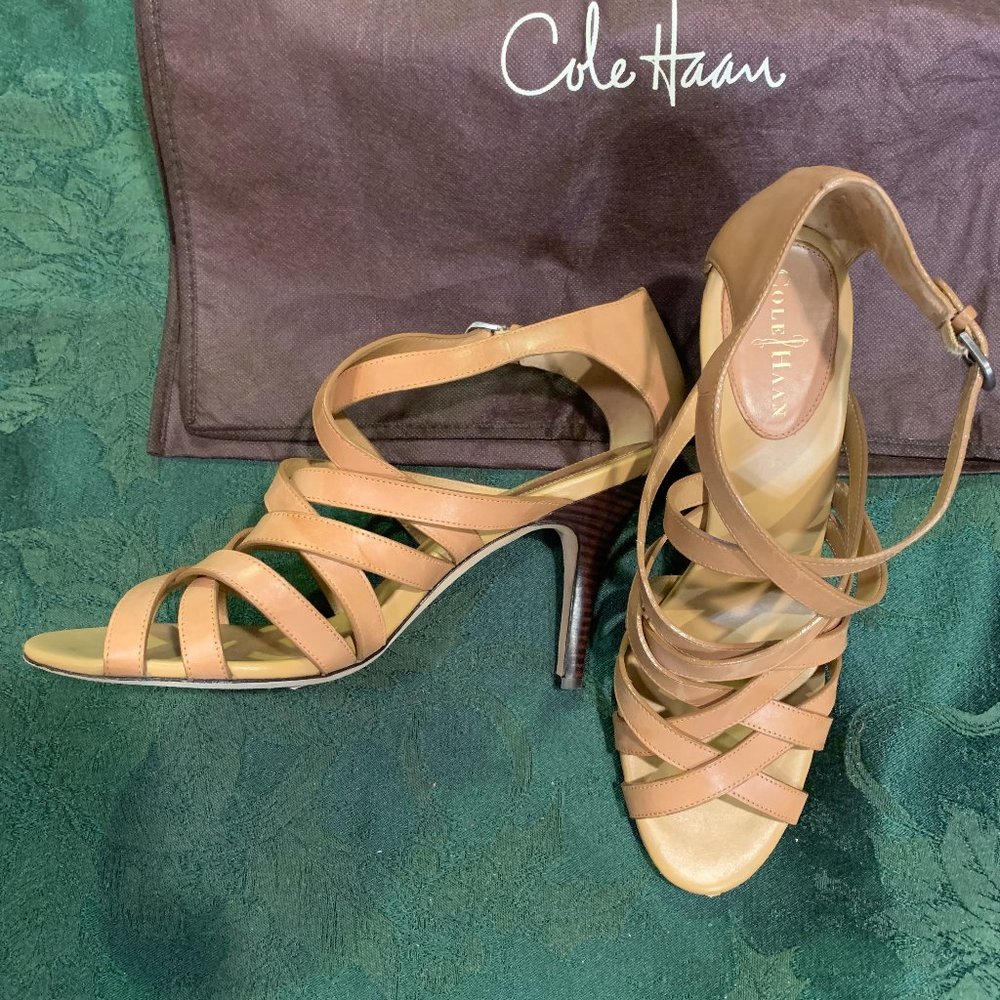 Cole Haan | Shayna Tan Strappy Sandal Heels 11 B